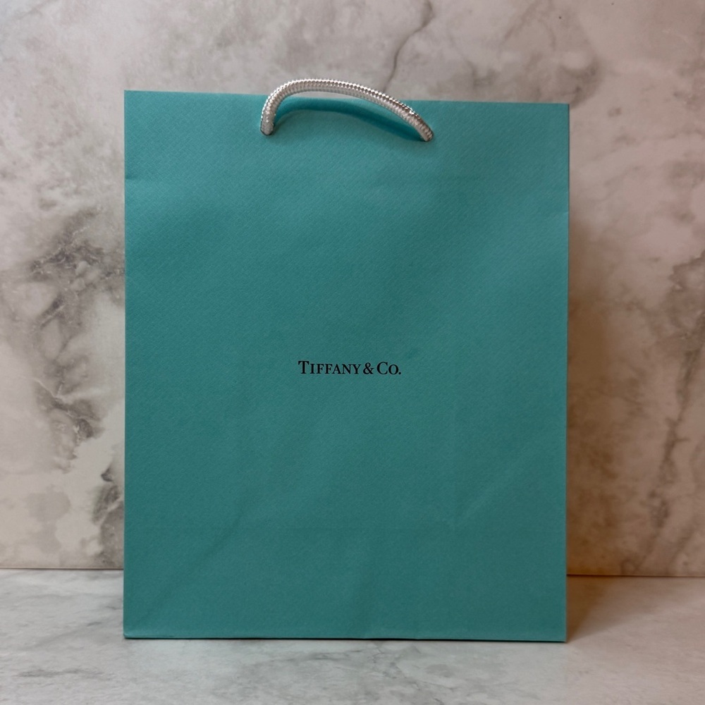 Authentic Tiffany & Co. | Gift Bag | Small Tiffany Blue with White Rope Handle